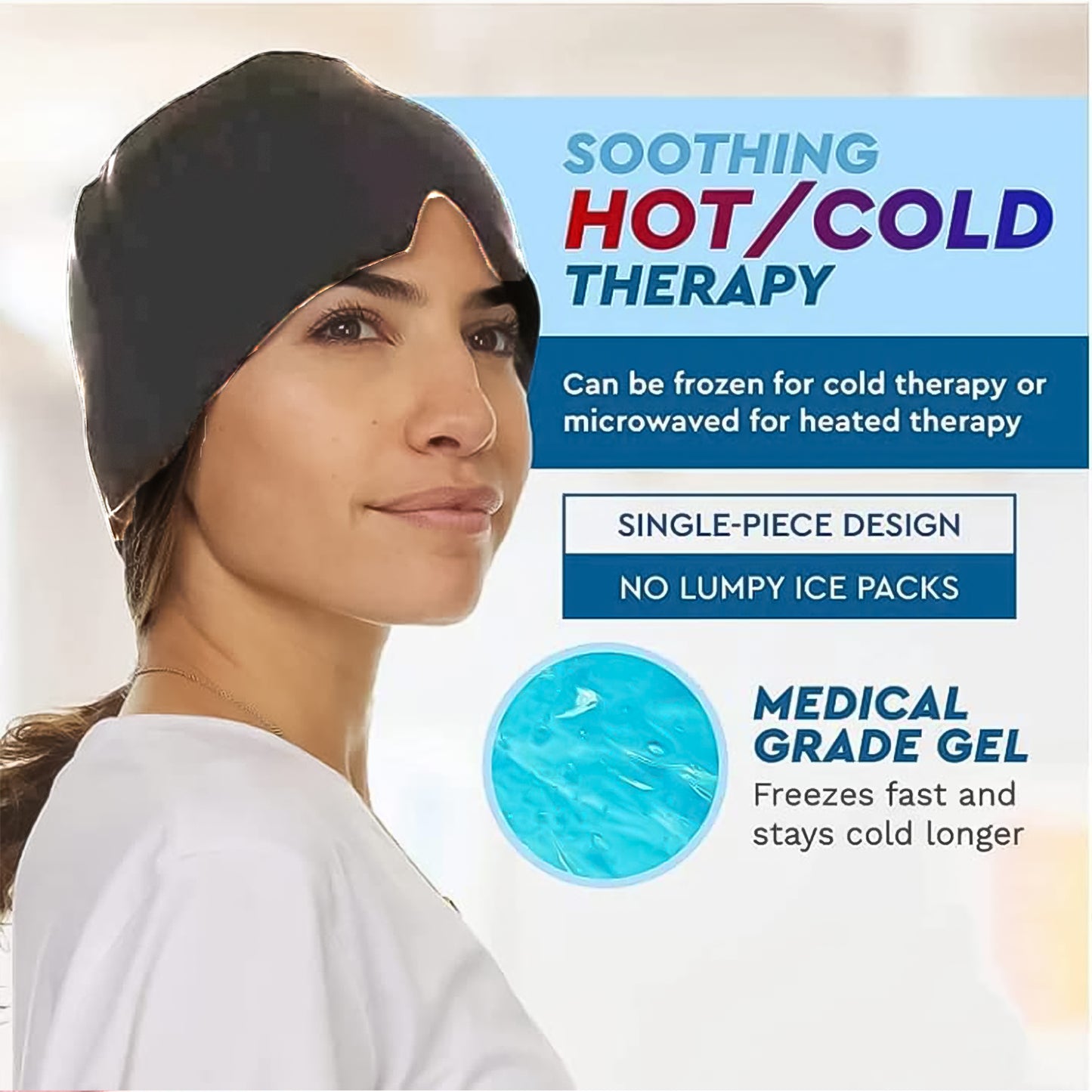 Headache Relief Hat Migraine Cap (1 Pc  Grey Color) - Happy Price - Image 3