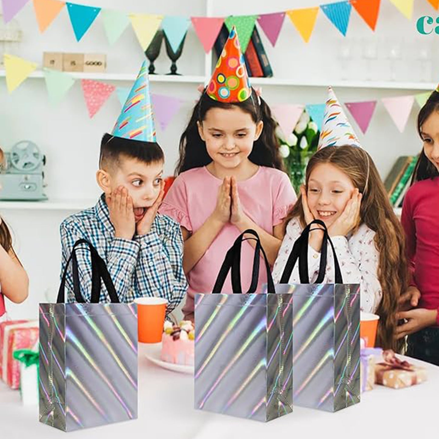 Birthday Gift Bag Reusable Party Gift Bags (1 Pc  Mix Design) - Happy Price - Image 3