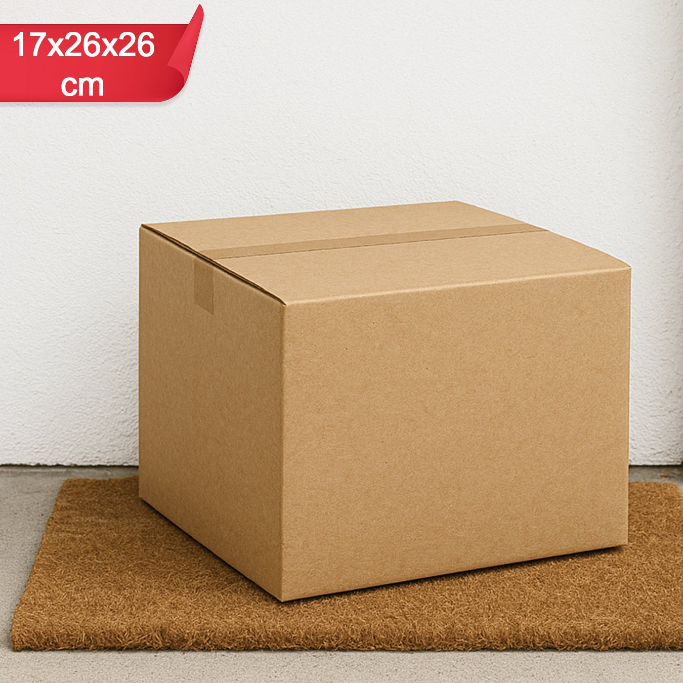 Durable Brown Corrugated Packaging Box - 17x26x26 Cm, 1 Pc