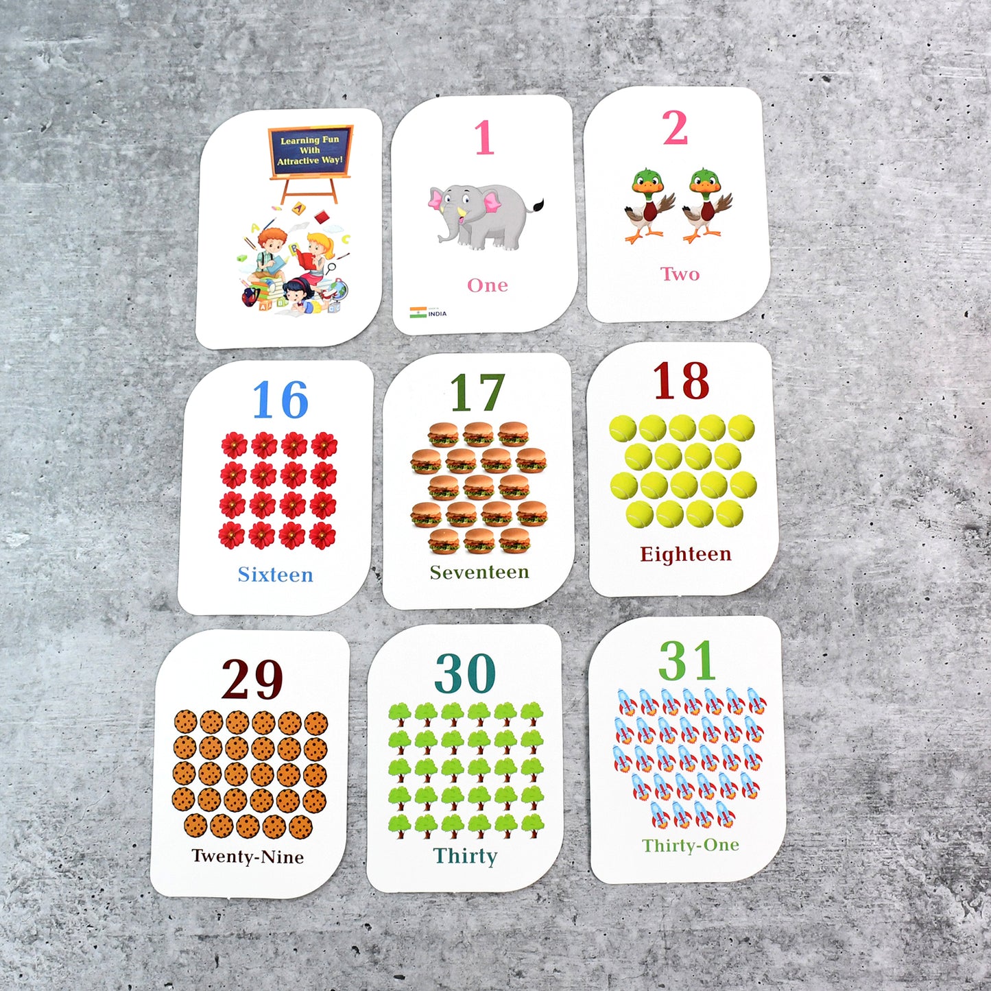 Kid Kraft Early Learner 32-piece Number Flashcard Set - Happy Price - Image 3