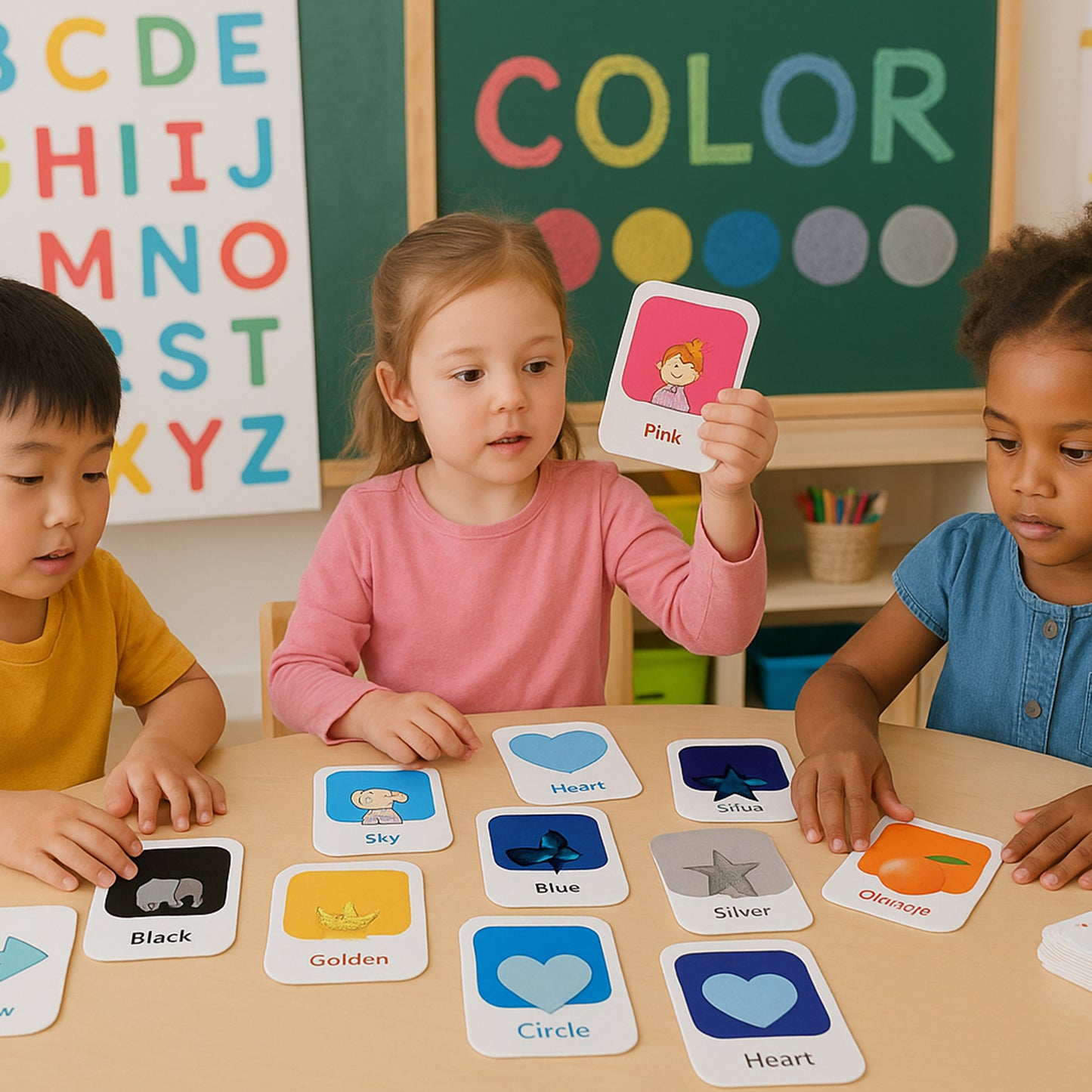 Kidkraft Early Learner 32-piece Color Amp Shape Flashcard Set - Happy Price - Image 3