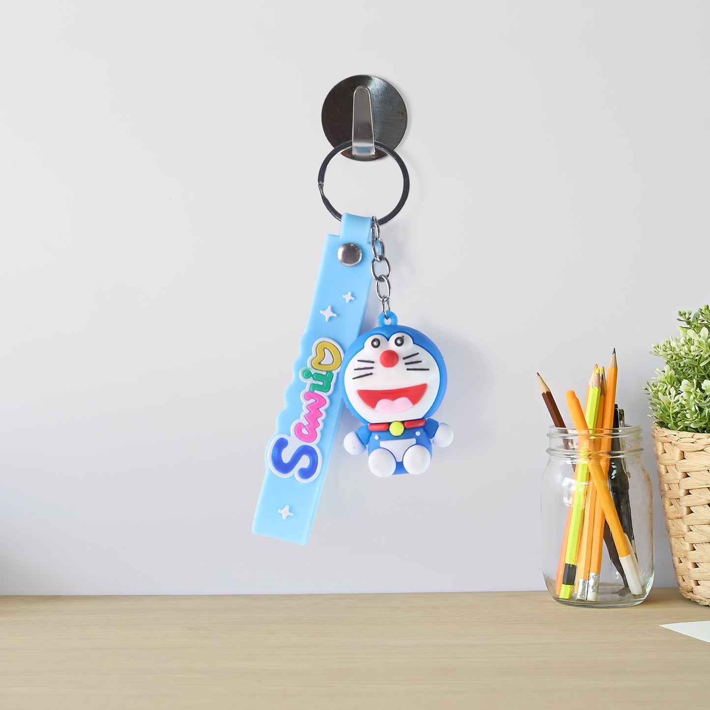 Cute Cartoon Silicone 3d Key Chain With Metal Hook  Strap (Pack Of 1) - Happy Price - Image 5