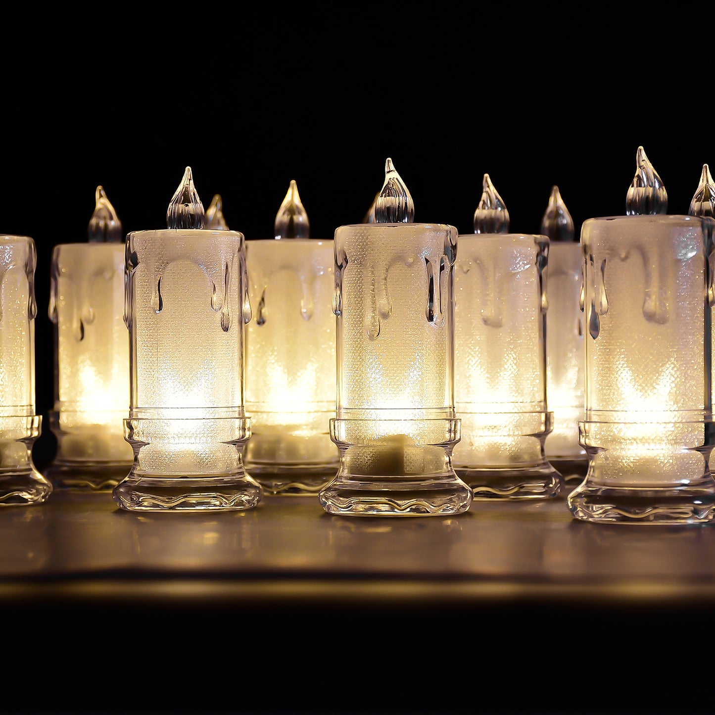 Big Size Flameless Melted Design Candles For Decoration (Set Of 12pc) - Happy Price - Image 7