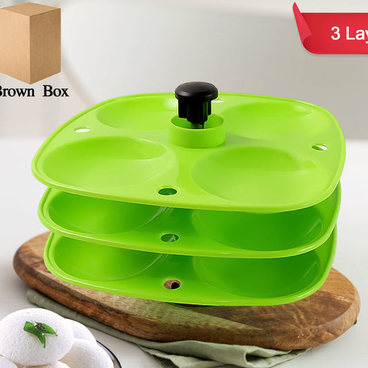 3 Layer Idli Stand Used In All Kinds Of Household Kitchen Purposes For Holding And Serving Idlis. - Happy Price - Image 1