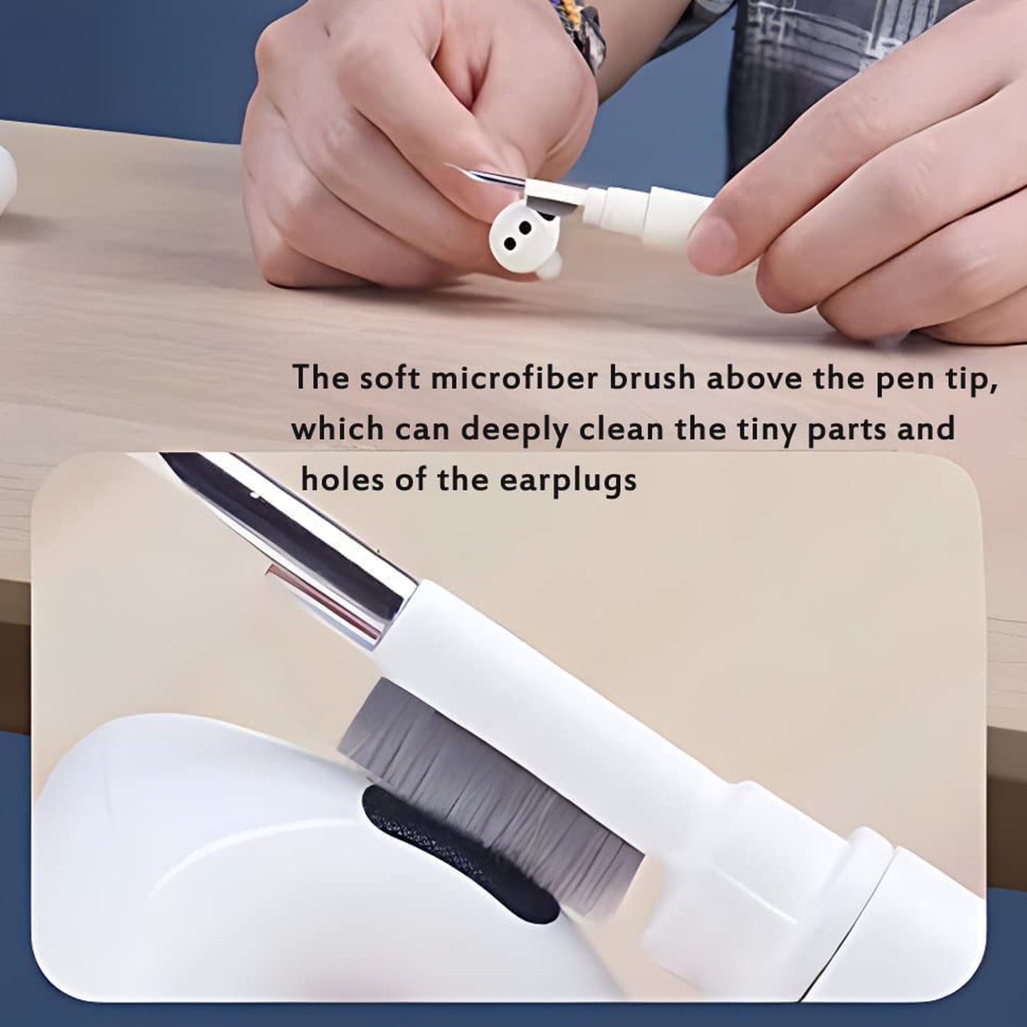 3 In 1 Earbuds Cleaning Pen For Cleaning Of Ear Buds And Ear Phones Easily Without Having Any Damage. - Happy Price - Image 7