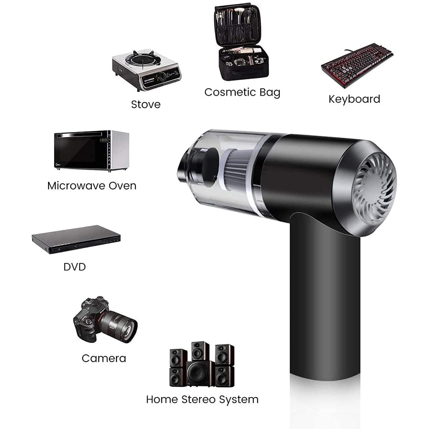 Vacuum Cleaner Dust Collection  2 In 1 Car Vacuum Cleaner 120w High-power Handheld Wireless Vacuum Cleaner Home Car Dual-use Portable Usb Rechargeable - Happy Price - Image 4