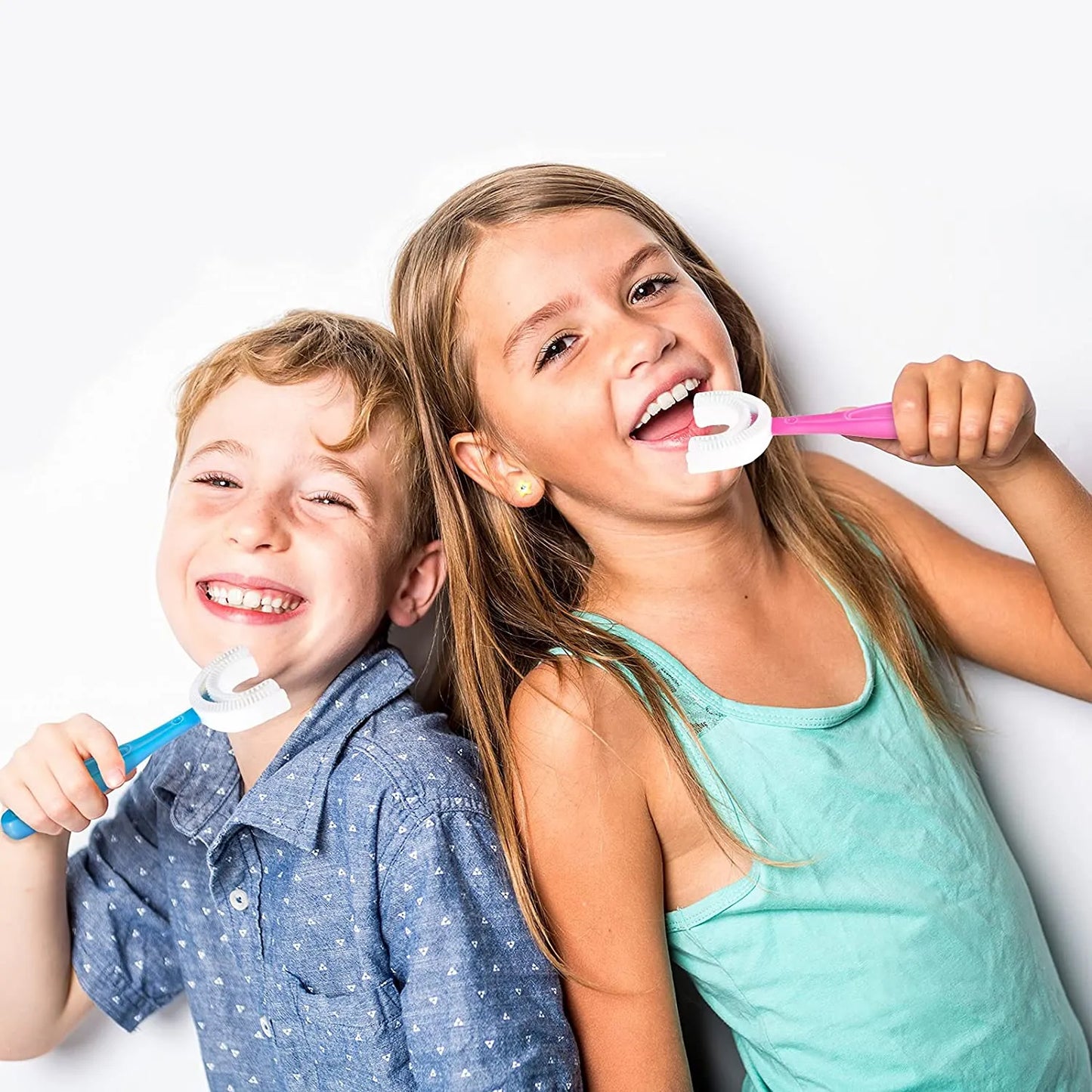 U-shaped Toothbrush For Kids Manual Whitening Toothbrush Silicone Brush Head For Kids Children Infant Toothbrush For 2-6 Years - Happy Price - Image 5