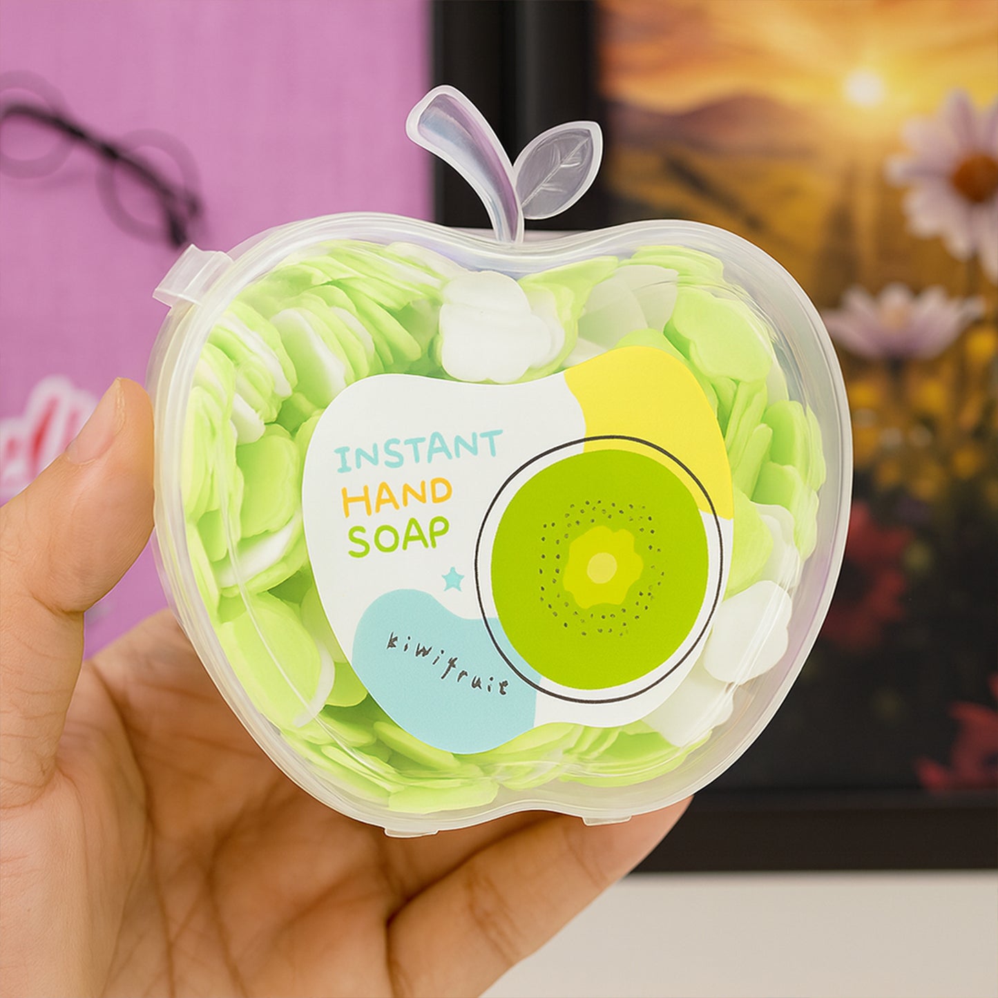 Portable Paper Soap Sheets with Apple Case - 1 Pc, Mixed Colors - Happy Price - Image 6