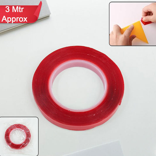 Heavy Duty Transparent Acrylic Foam Mounting Tape (3 Mtr Approx  1 Pc) - Happy Price - Image 1