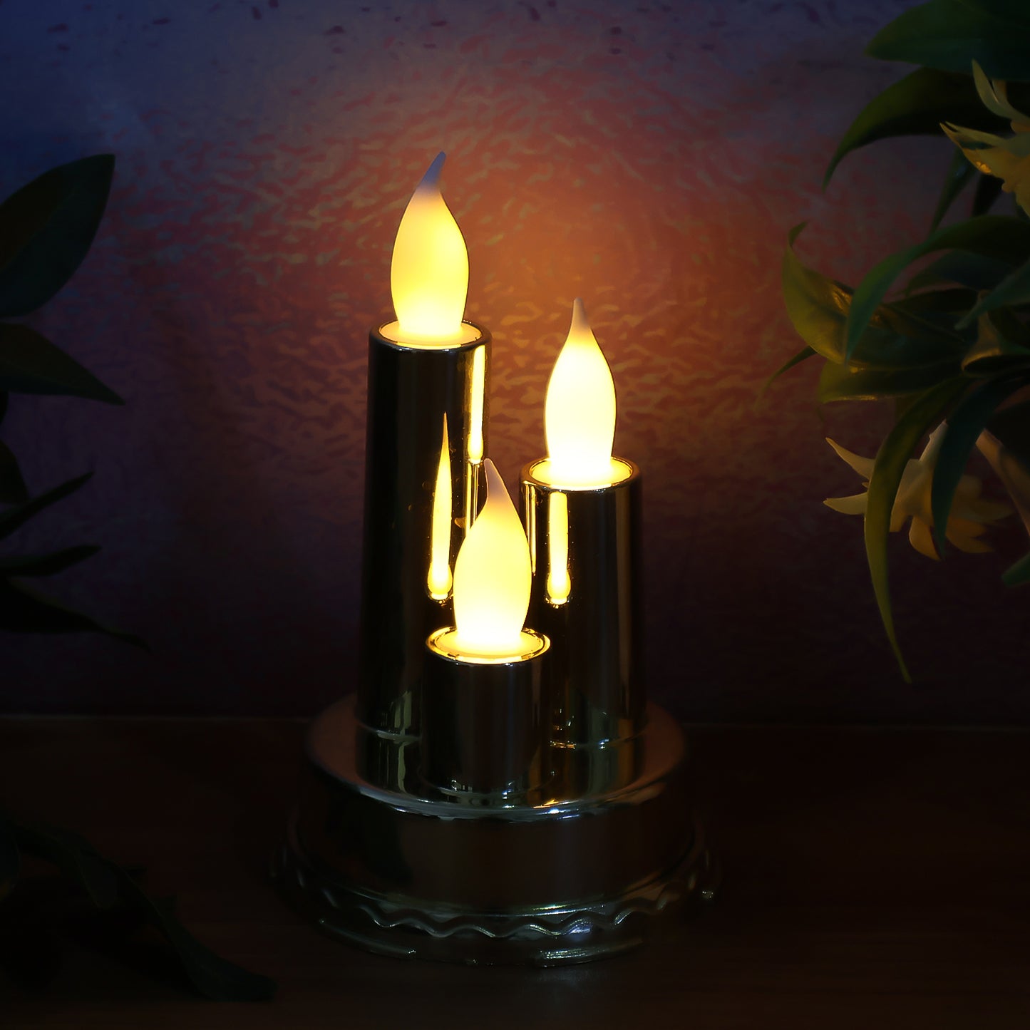 Golden Triple LED Flameless Candle Lamp (1 Pc) - Safe & Elegant Home Decor - Happy Price - Image 6