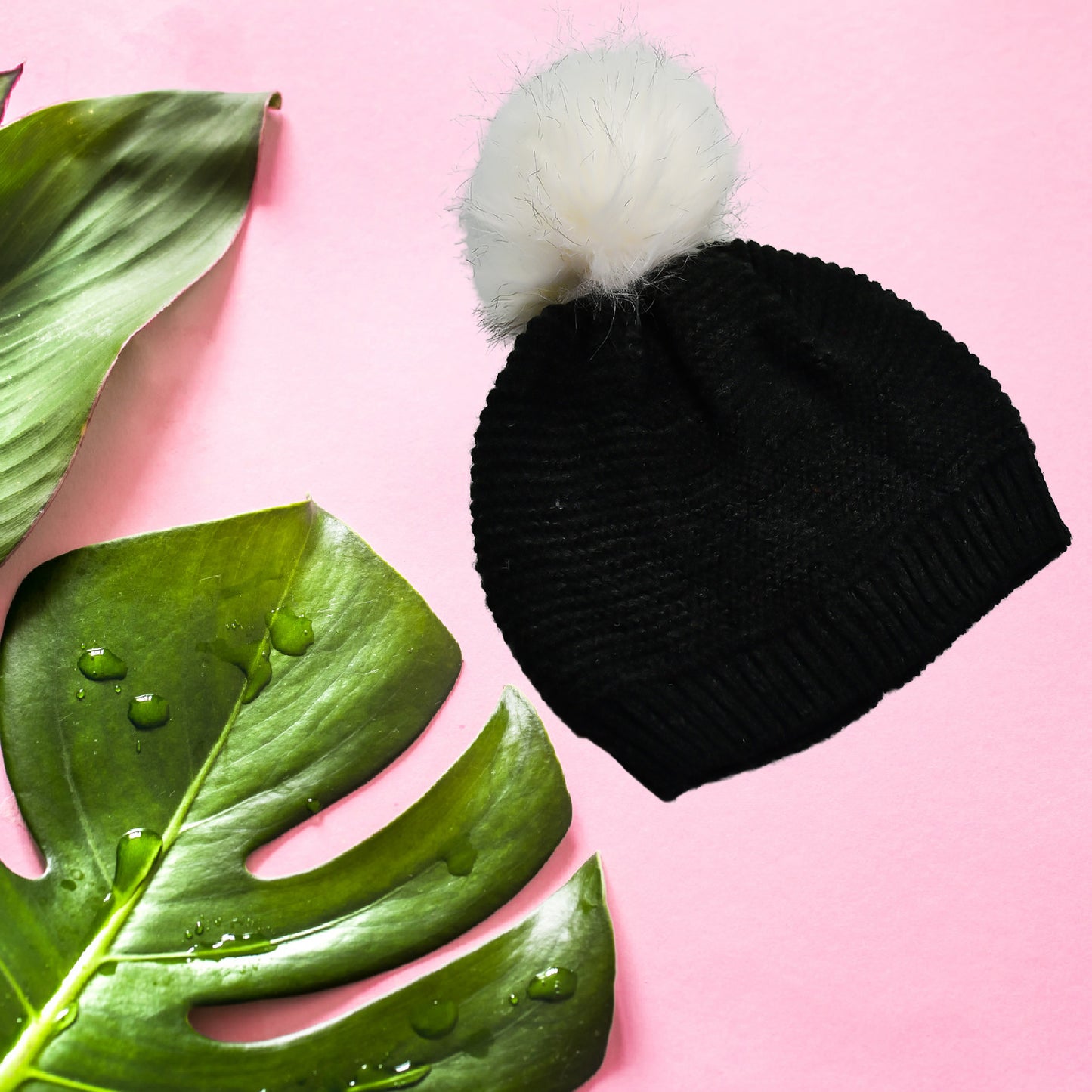 Mens And Womens Skull Slouchy Winter Woolen Knitted Black Inside Fur Beanie Cap. - Happy Price - Image 3