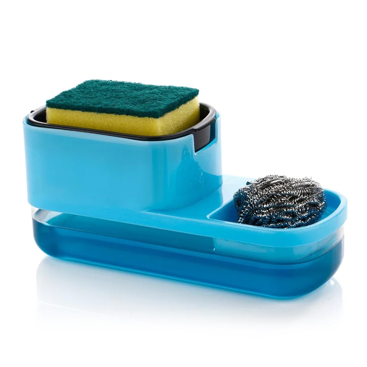 2 In 1 Plastic Dish Soap Liquid Dispenser Sponge Holder (1 Set) - Happy Price - Image 4