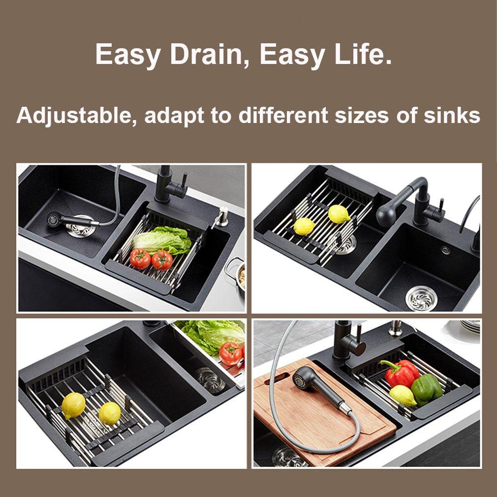 Stainless Steel Expandable Kitchen Sink Dish Drainer - Happy Price - Image 6
