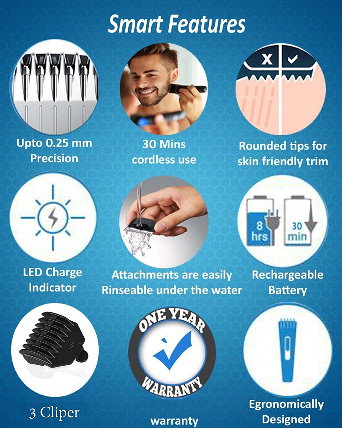 Ns-216 Rechargeable Cordless Hair And Beard Trimmer For Mens - Happy Price - Image 6