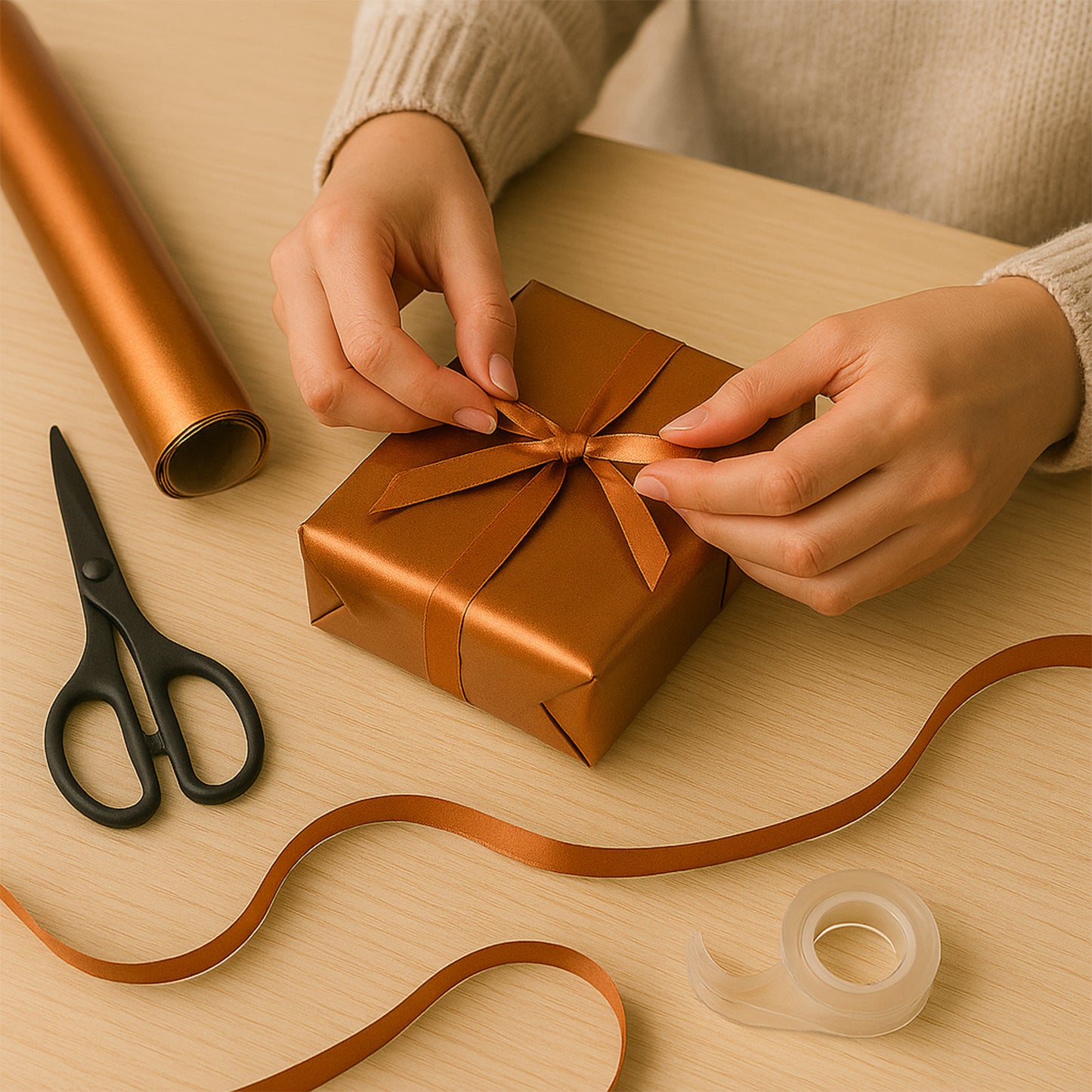 Premium Metallic Gift Wrapping Paper - 45 Sheets (70 x 50 Cm, Mixed Colors)