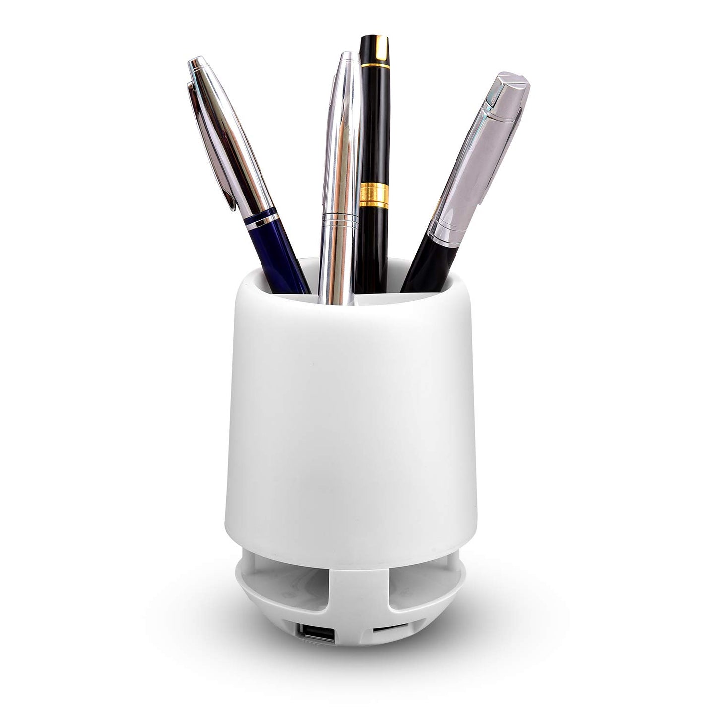 Multifunctional 4 Compartment Pen Holder With Bluetooth Speaker 5 W Bluetooth Speaker Laptop  Desk Speaker  Table Lamp  Night Lamp Smart Color Changing Pen Stand Wireless Bluetooth Speaker - Happy Price - Image 4