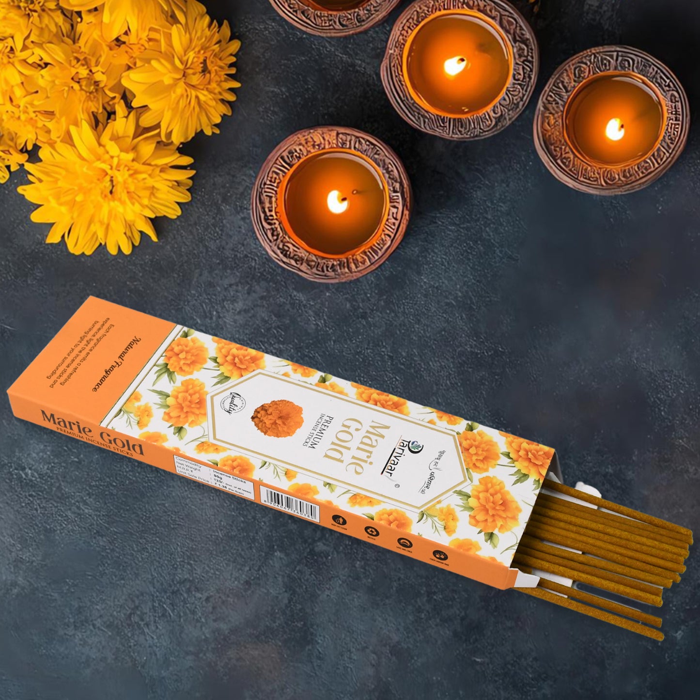 Marie Gold Premium Incense Stick Agarbatti For Home Office - Happy Price - Image 2