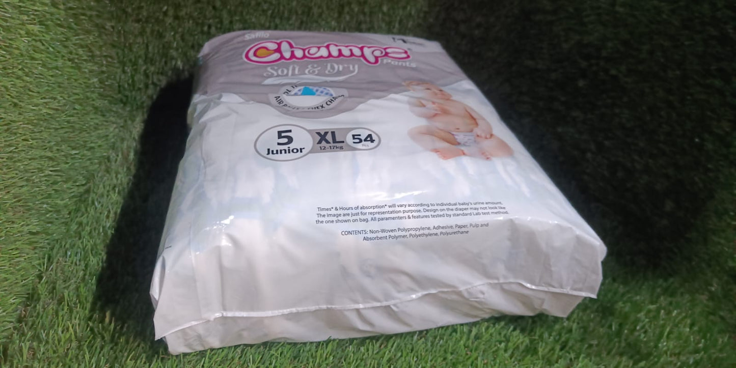 Baby Diaper High Absorbent Pant Diapers  Champs Soft And Dry Baby Diaper Pants Xl  54 Pcs (Extra Large  Xl54 Pieces) - Happy Price - Image 6