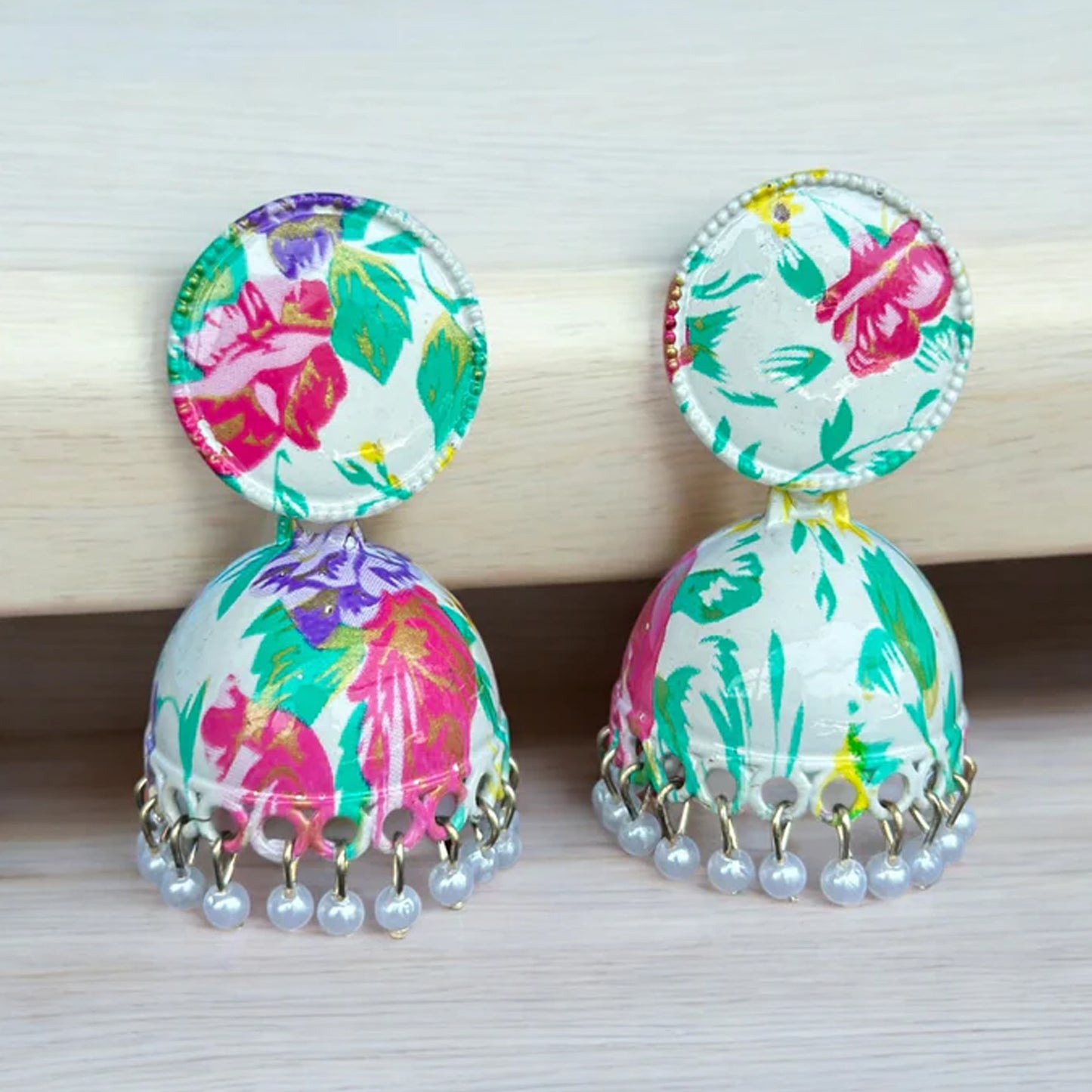 Jhumka Earrings  Buti For Women  Girls (1 Pair  Mix Color  Design) - Happy Price - Image 6