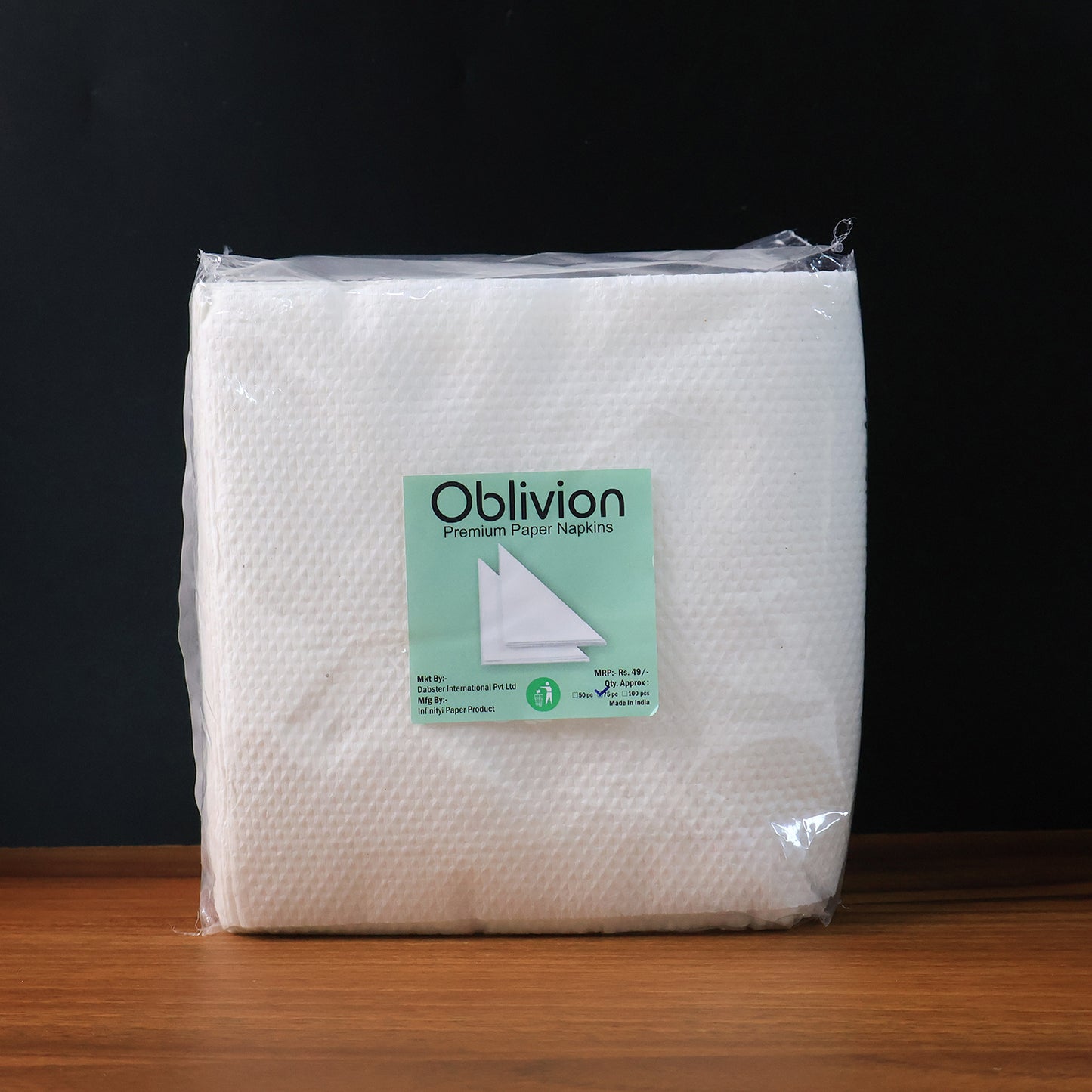Soft Absorbent Paper Napkins - 75 Piece Pack