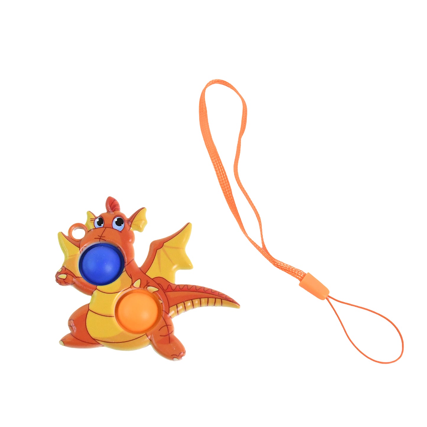 2-bubble Dragon-shaped Push Pop Fidget Toy With Strap (1 Pc) - Happy Price - Image 2