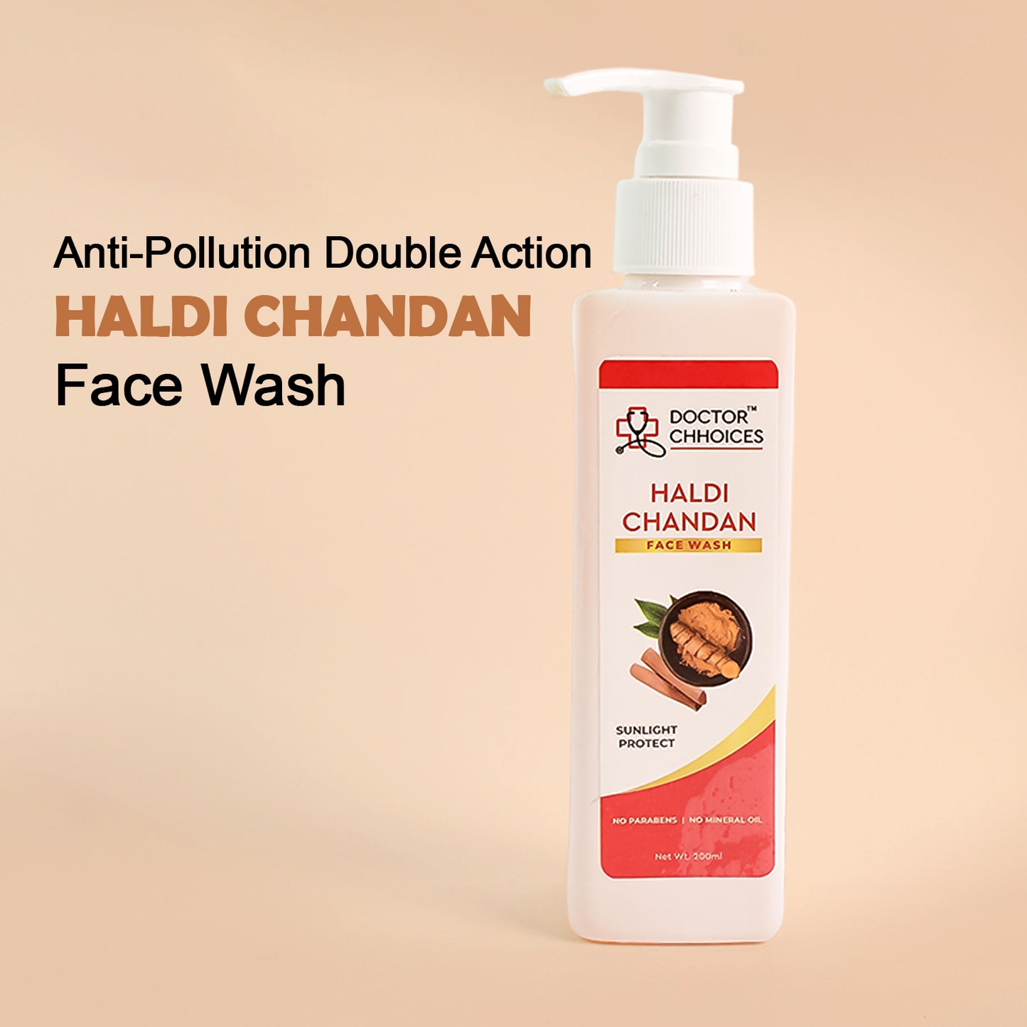 Doctor Chhoices Haldi Chandan Face Wash 200ml (1 Pc)