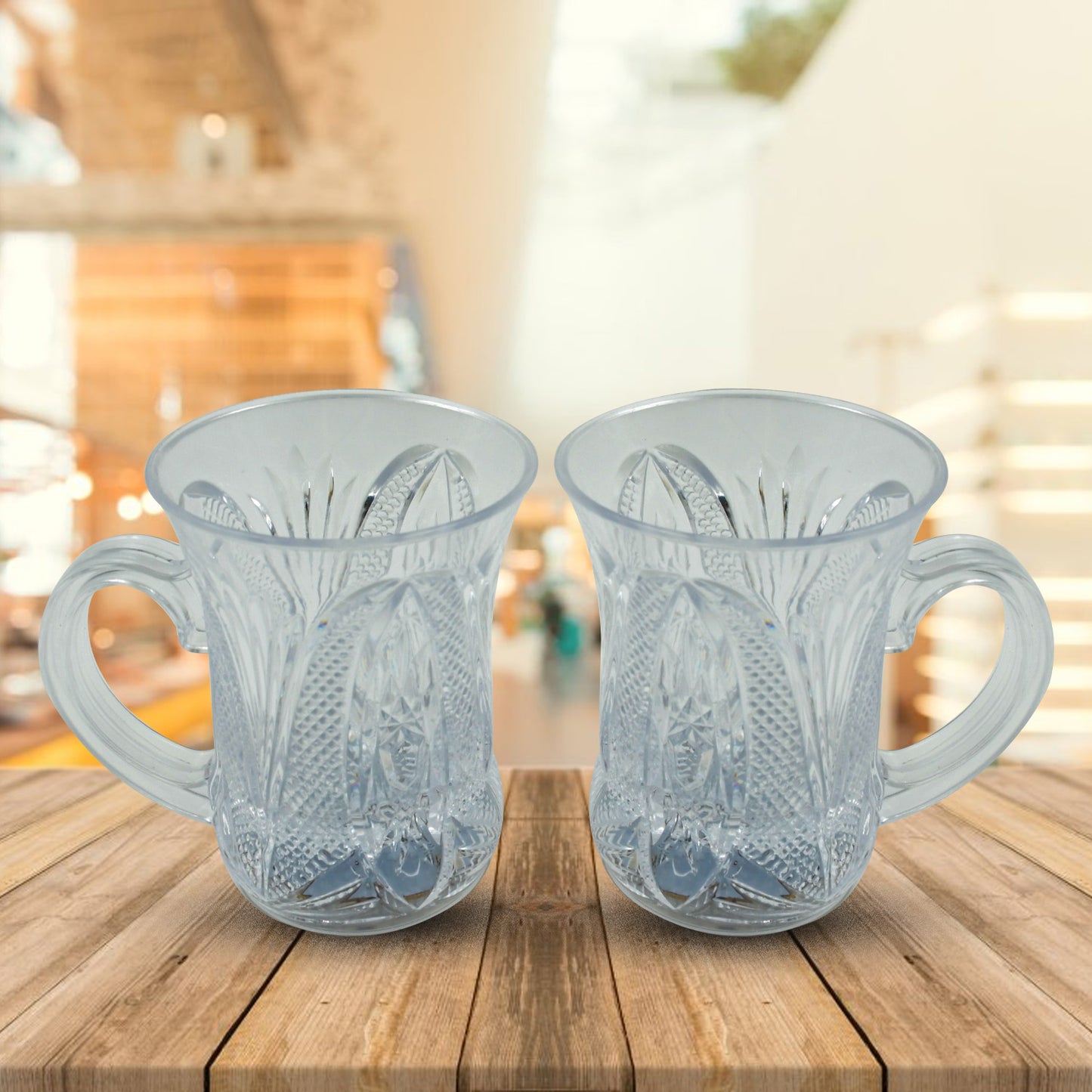 Flashing Cup Led Water Sensor Light Up Cup With Handle For Home Kitchen Fun Luminous Water Cup Party  Birthday  Nightclub  Christmas  Disco Entertainment Cup (2 Pcs Set) - Happy Price - Image 2