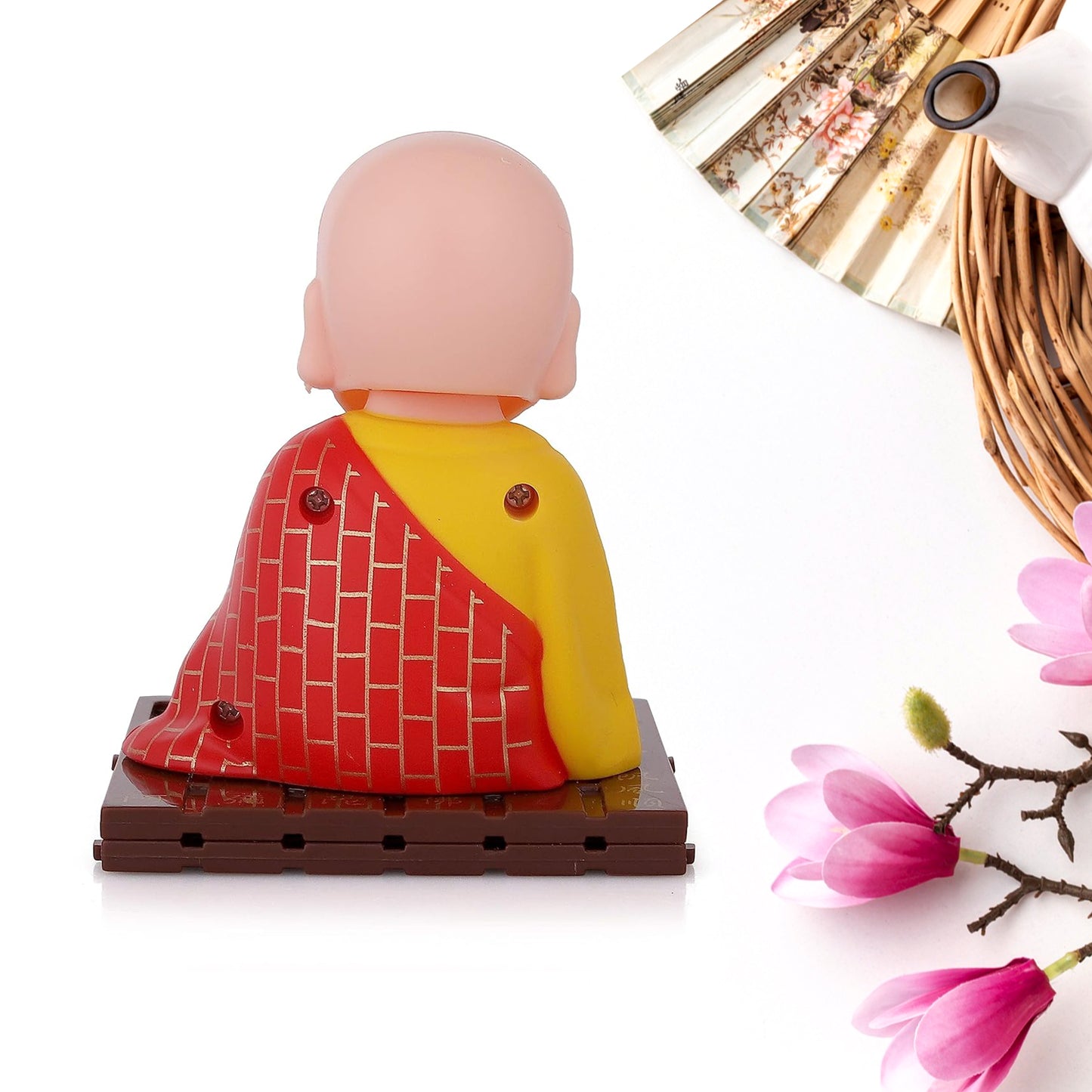 Solar Powered Buddha Statue with Moving Head & Hand - Medium Size