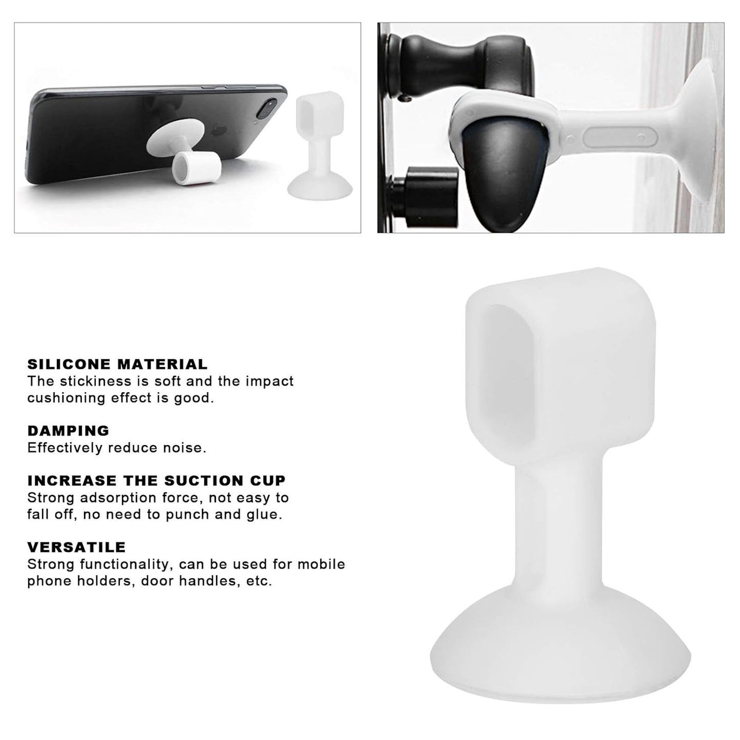 Self-sucking Silicone Door Stopper (1 Pc  Mix Color) - Happy Price - Image 5