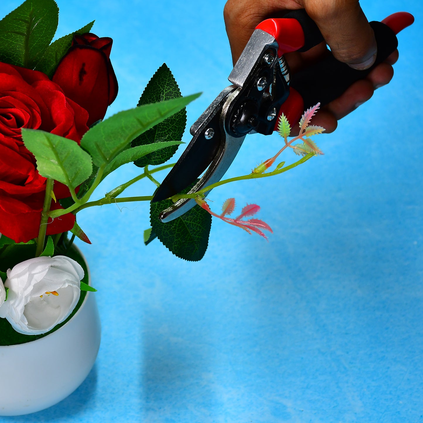 21cm Red Garden Shears Sharp Cutter Pruners Scissor Pruner. - Happy Price - Image 3