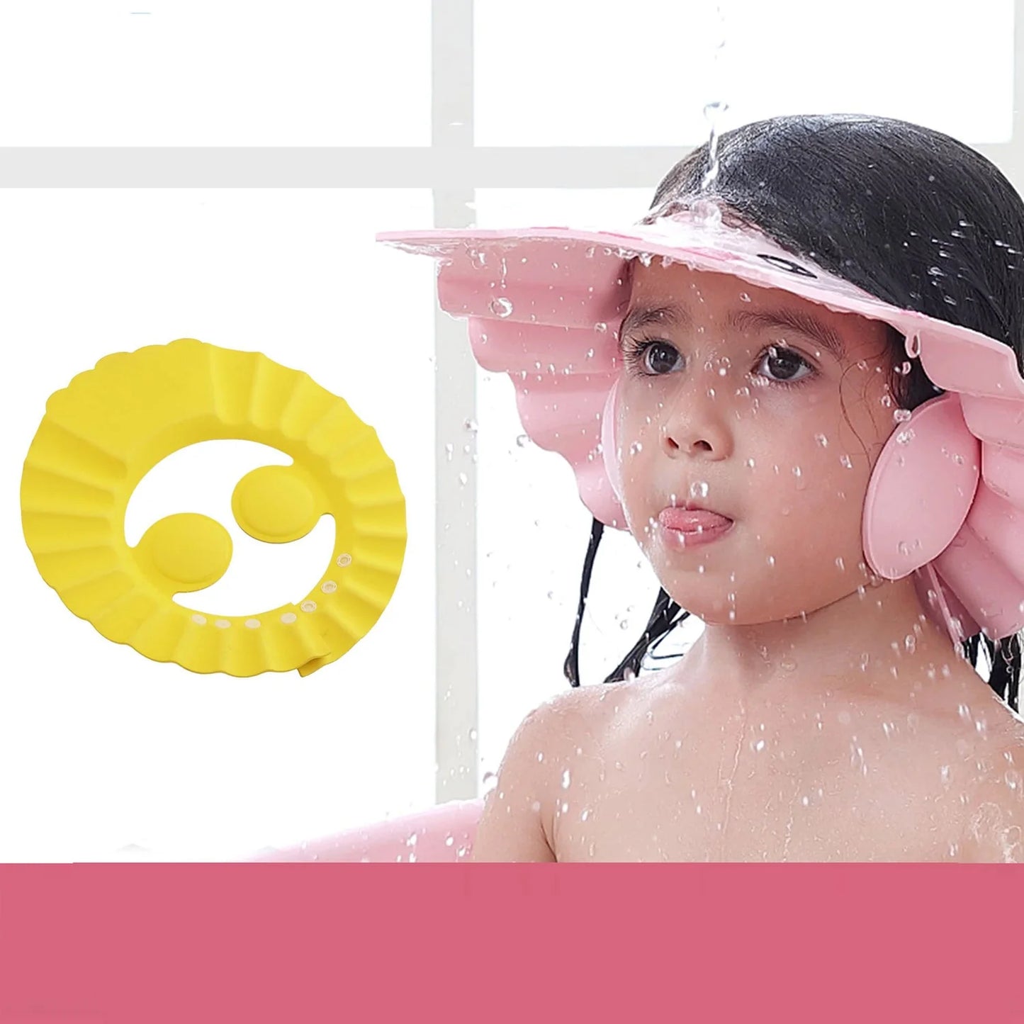 Adjustable Safe Soft Bathing Baby Shower Hair Wash Cap For Children Baby Bath Cap Shower Protection For Eyes And Ear - Happy Price - Image 7