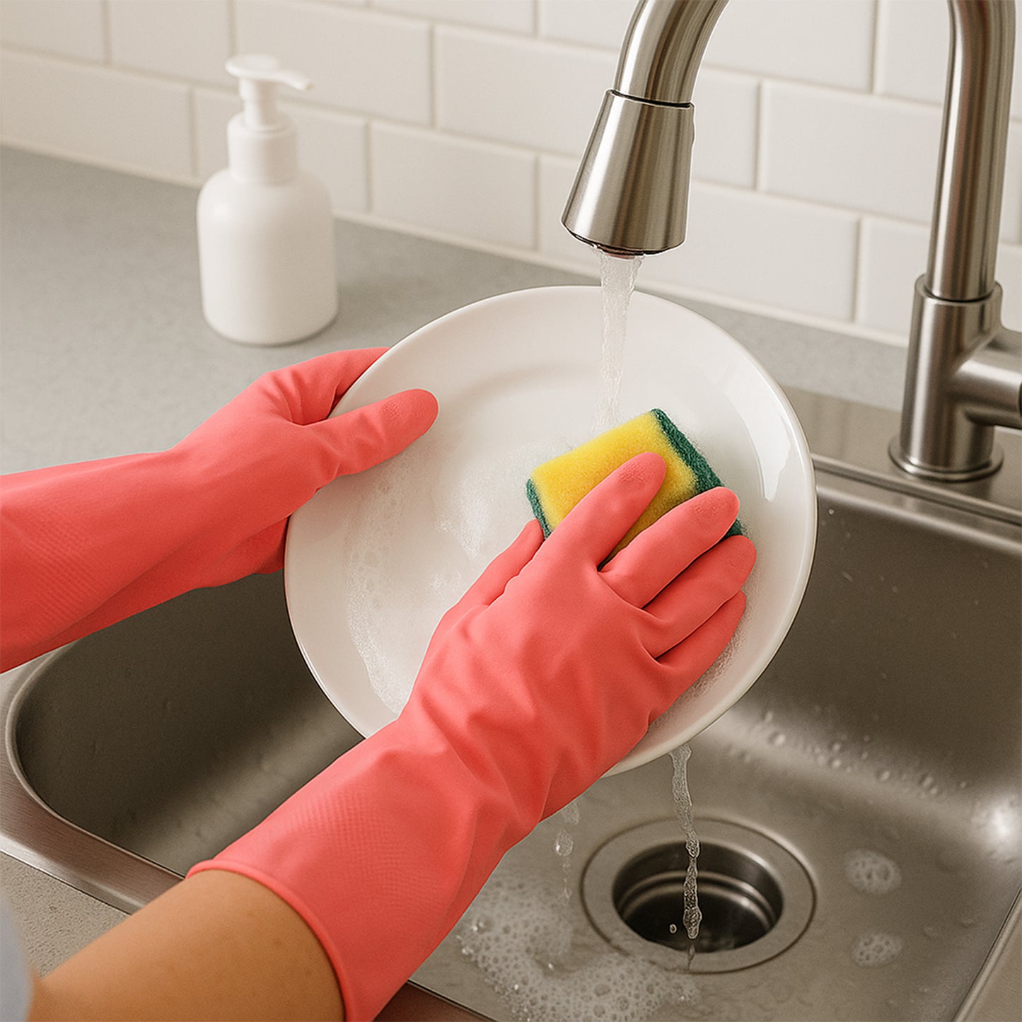 Reusable Waterproof Household Cleaning Gloves (45gm  1 Pair) - Happy Price - Image 6