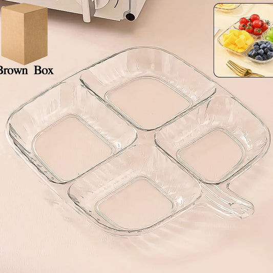Plastic Kitchen Trays For Serving (4 Compartment  1 Pc) - Happy Price - Image 1