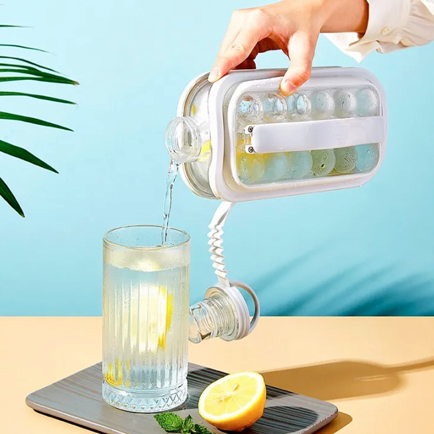 Ice Tray Foldable Ice Cube Molds With Lid2-in-1 Ice Box Ice Cube Speeder Ice Ball Maker Ice Cube Making Bottle14-ice Balls For Outing Camping Hiking - Happy Price - Image 2
