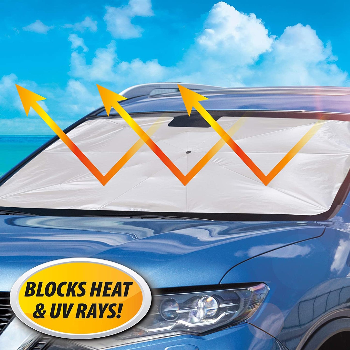 Wwindshield Umbrella Sun Shade Cover Visor Sunshades Reviews Automotive Front Sunshade Fits Foldable Windshield Brella Various Heat Insulation Shield For Car - Happy Price - Image 3