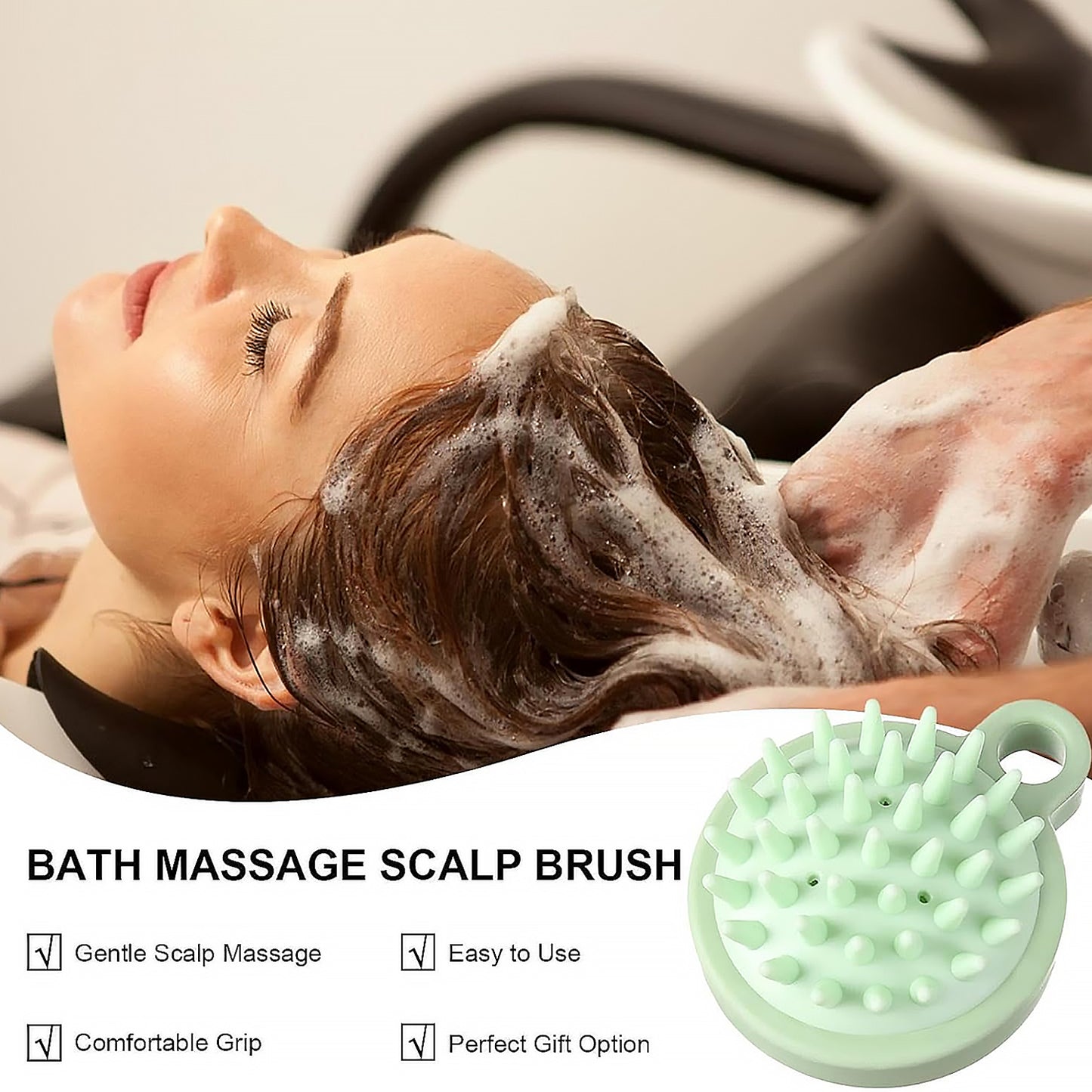 Comb Scalp Massage Brush Hair Brush Hair Comb Shower Brush Bath Massage Brush Small Portable Brush Washable Massage Comb Bath Shampoo Massages Effectively Remove Loose Short Hair - Happy Price - Image 3