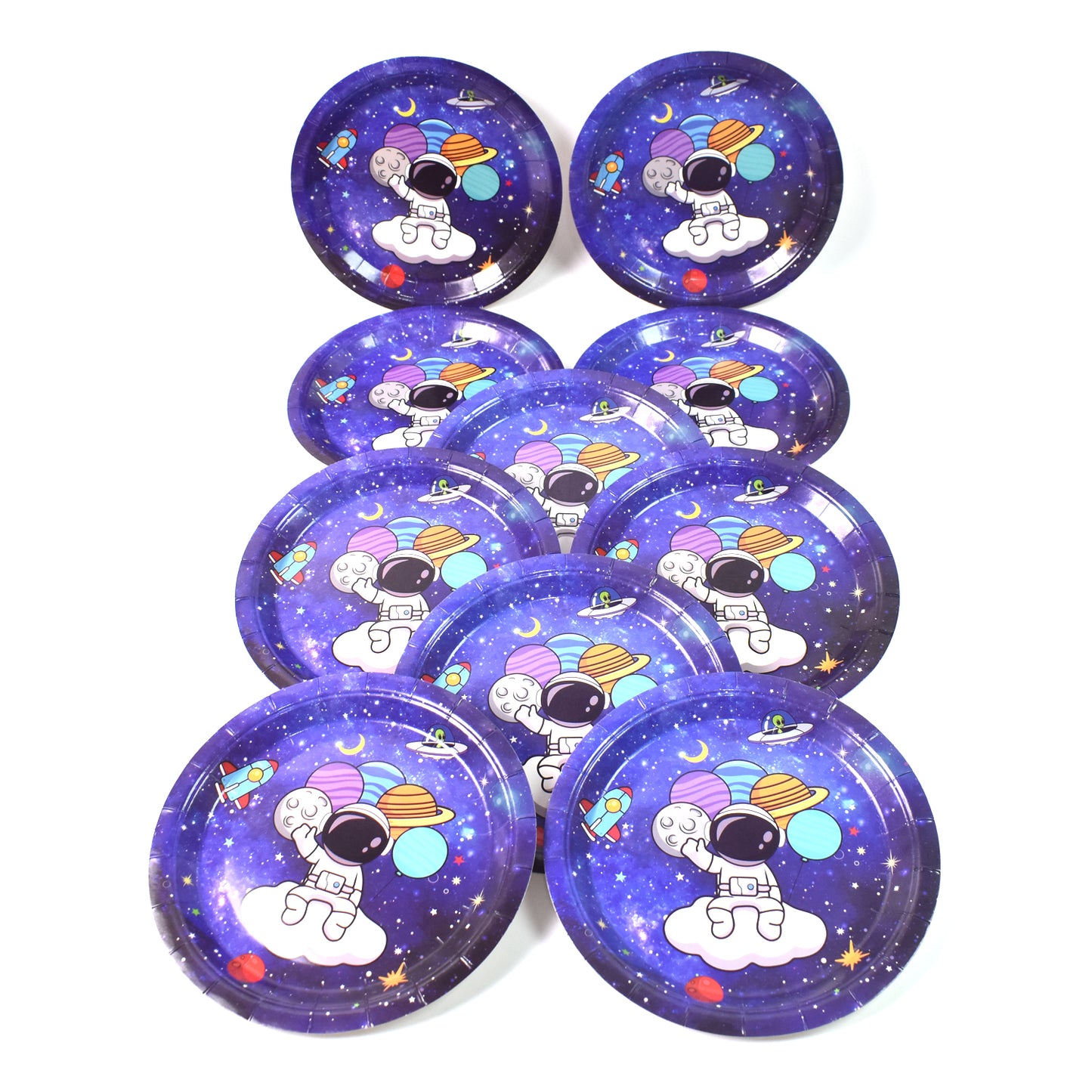 Round Plates Disposable Paper Plates  Happy Birthday Gift (10 Pcs Set  Mix Design) - Happy Price - Image 4