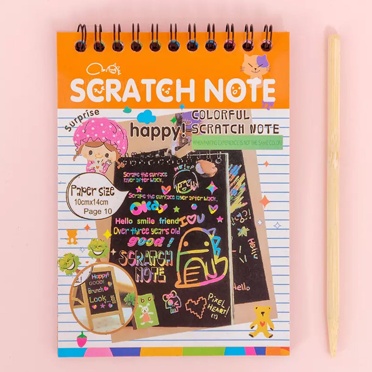Crafts Rainbow Art Scratch Paper Book Sheets 10 Page  ( Pack Of 1 ) - Happy Price - Image 7