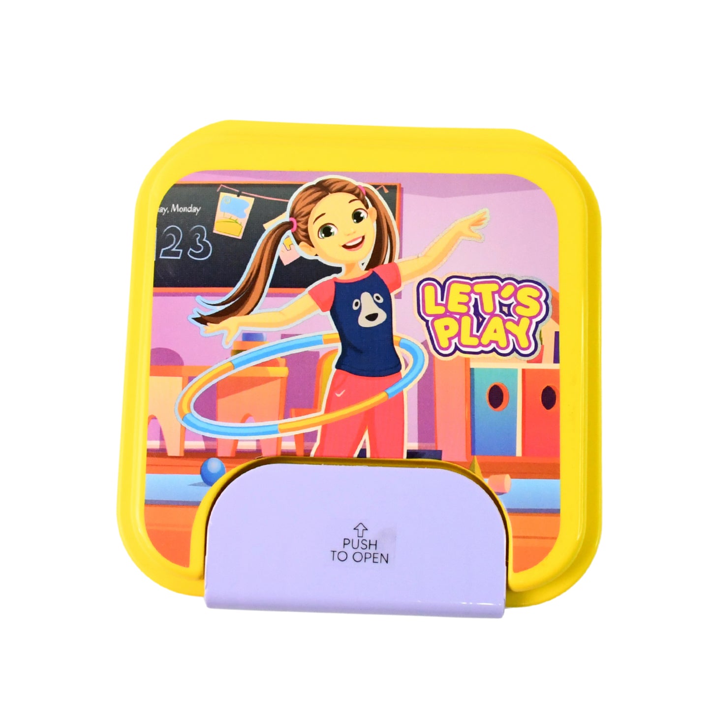 Kids Lunch Box Set With Small Inner Container Spoon  Fork (1 Pc) - Happy Price - Image 2