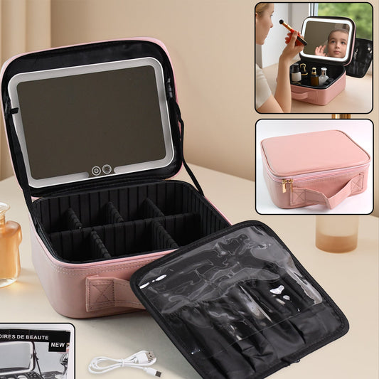 Premium Led Light Makeup Organizer Box - Happy Price - Image 1