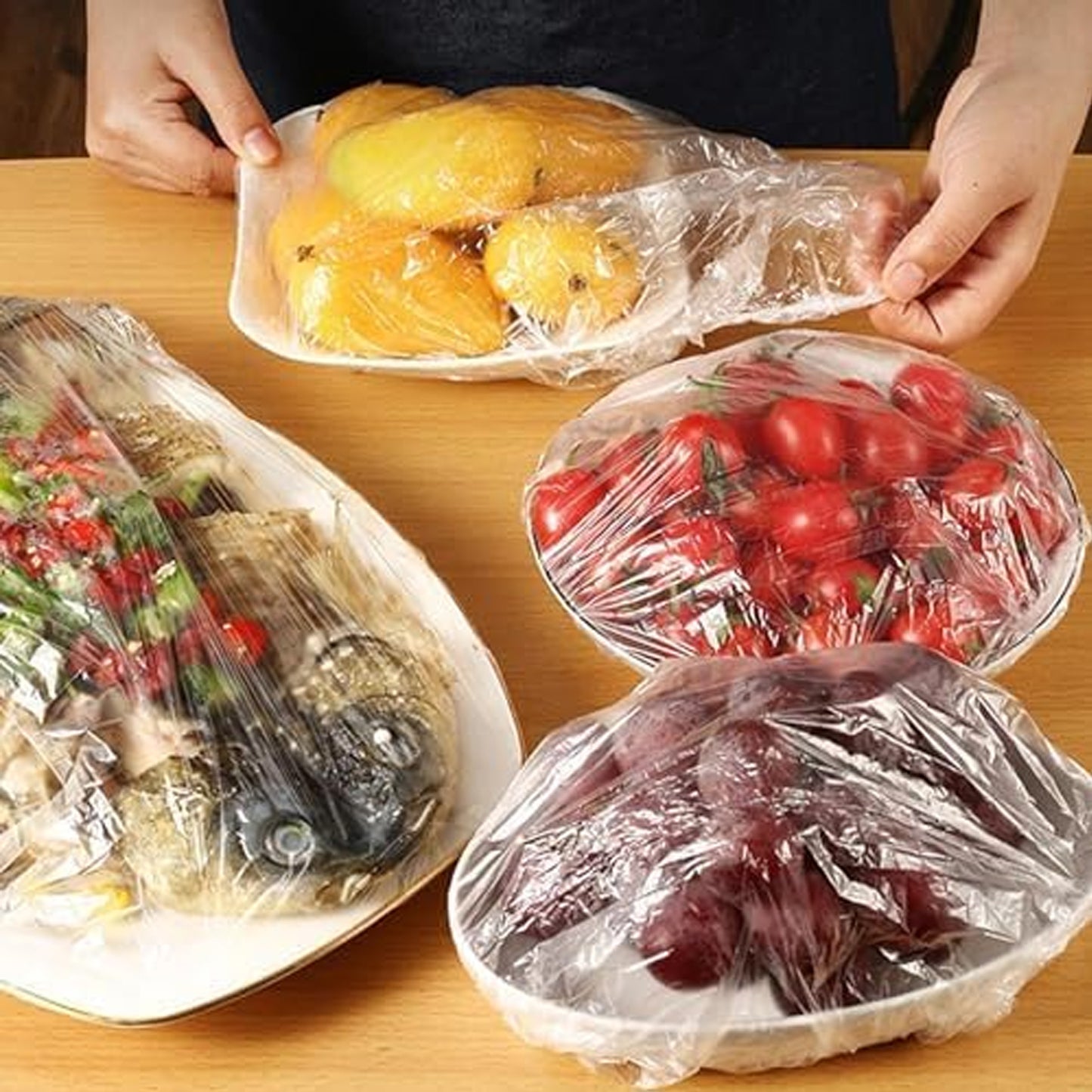 Disposable Elastic Food Storage Covers Bag (100 Pcs Set  Small) - Happy Price - Image 3