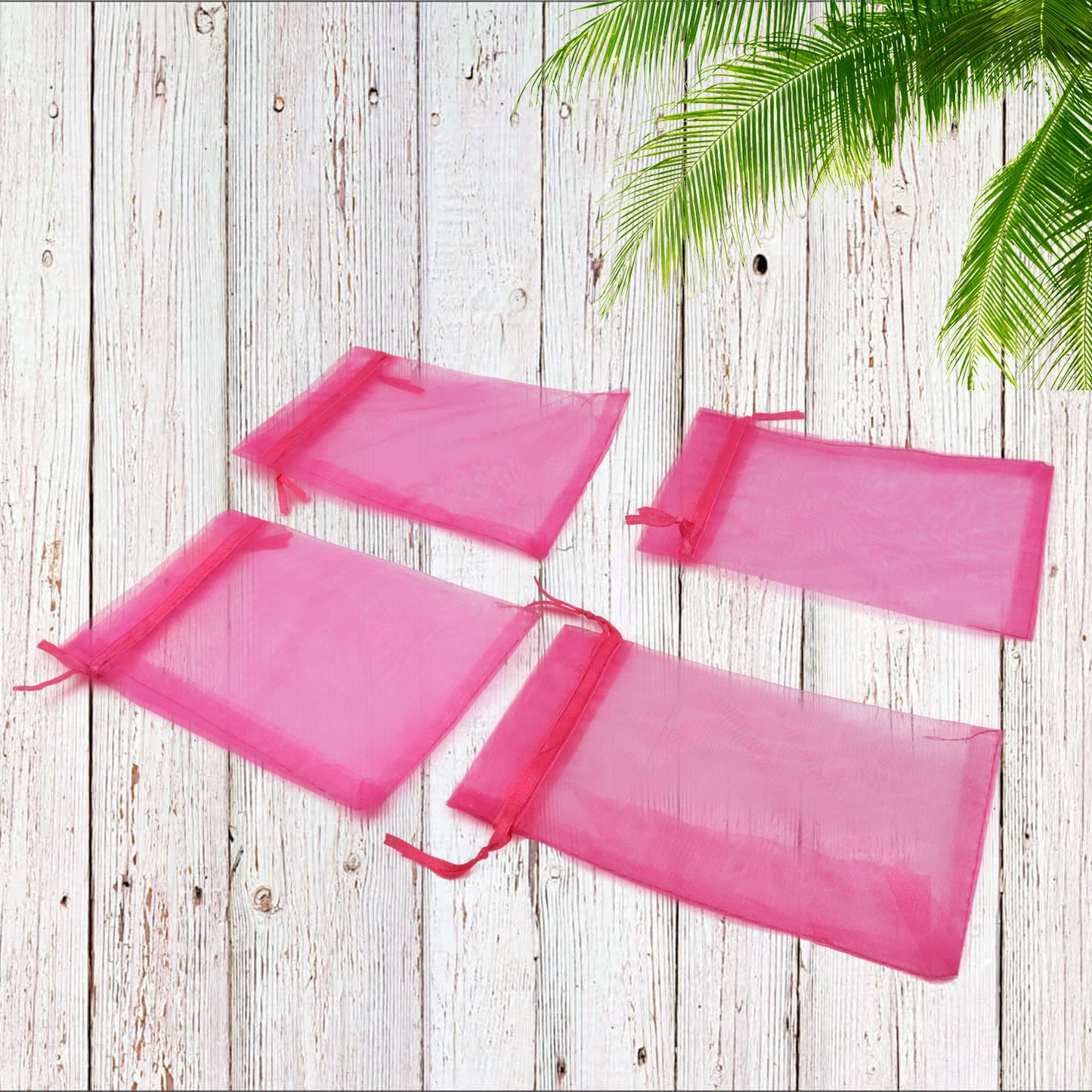 Organza Gift Bags Small Mesh Bags Drawstring Gift Bags Christmas Drawstring Organza Gift Bags Wedding Party Festival Gift Bags (50 Pcs Set) - Happy Price - Image 2