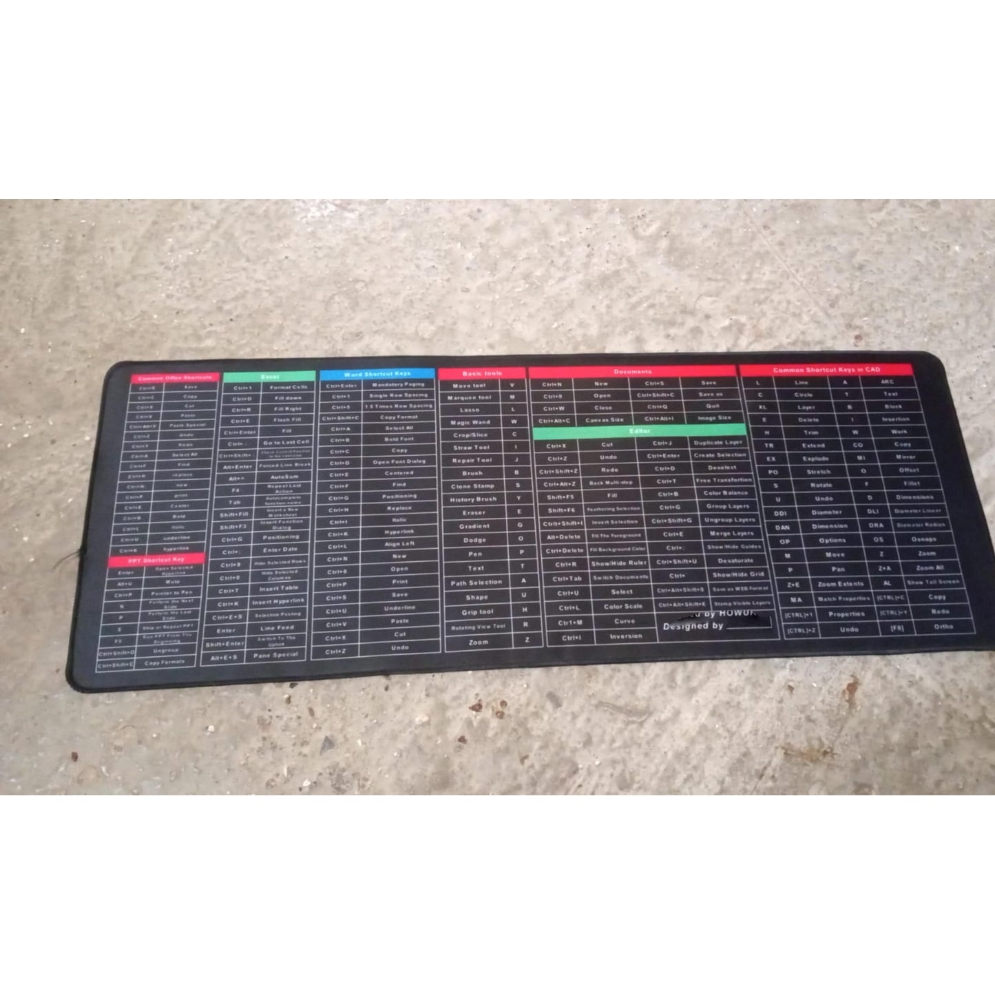 Shortcut Keyboard Mat Mouse Pad Mat Mouse Pads For Desk Quick Key Super Large Anti-slip Keyboard Pad Desk Accessories Desktop Mouse Pad Office Oversized Big Mouse Pad Rubber (8030 Cm) - Happy Price - Image 7