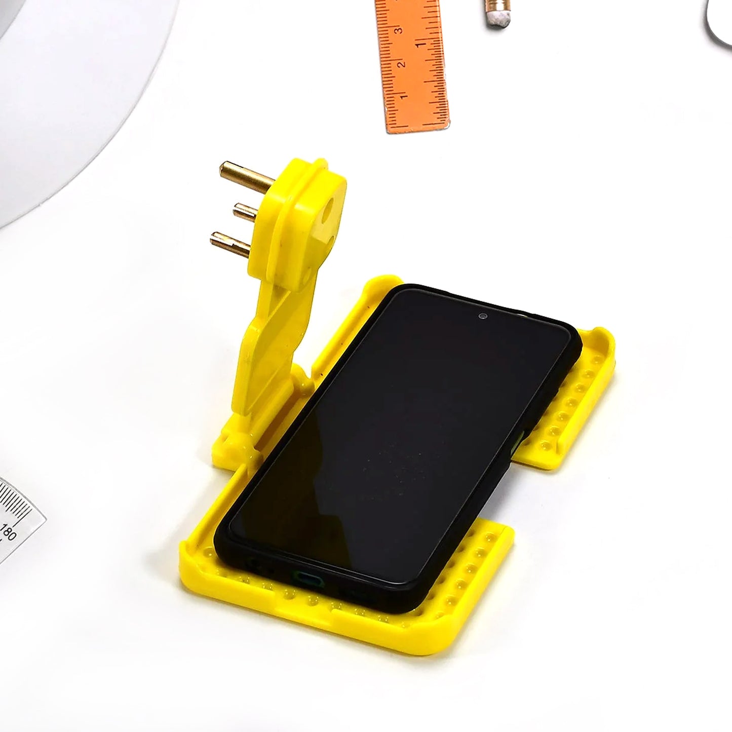 Multi-purpose Wall Holder Stand For Charging Mobile Just Fit In Socket And Hang (Mix Color  1 Pc) - Happy Price - Image 6