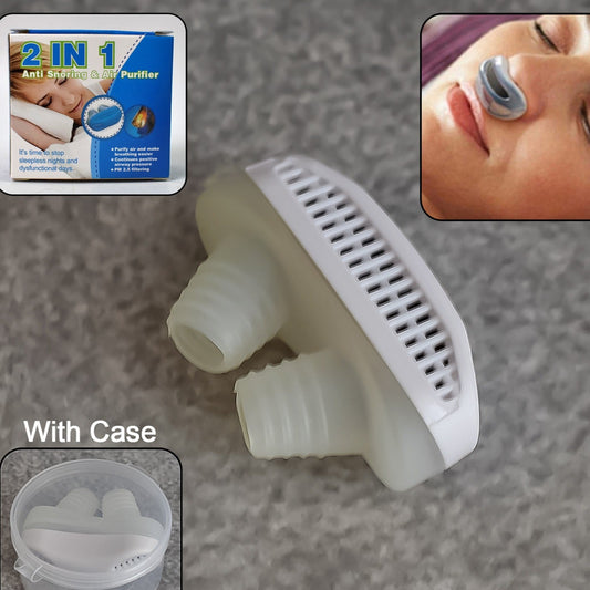 2 In 1 Anti Snoring And Air Purifier Nose Clip Anti Snoring Device (1 Pc  With Plastic Case) - Happy Price - Image 1