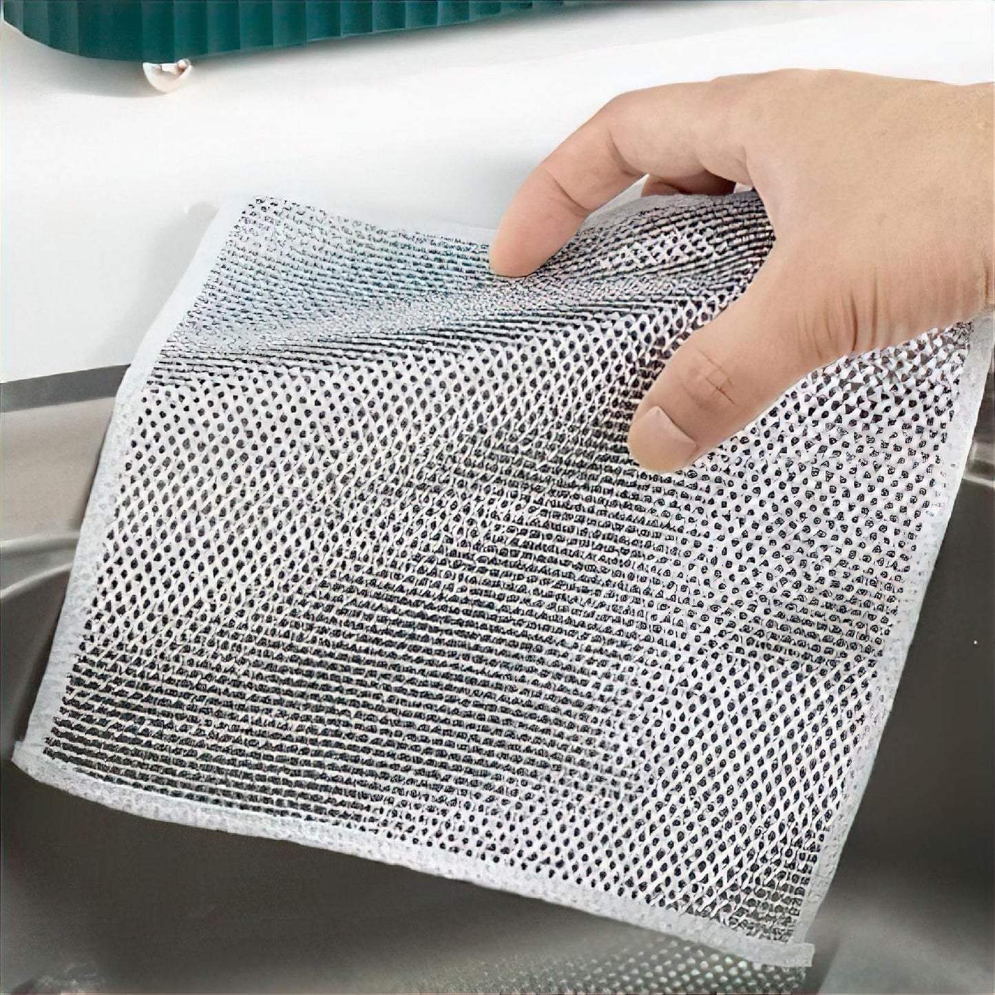 One-sided Multipurpose Microfiber Cloths Scrubber (1 Pc  20x20 Cm) - Happy Price - Image 5