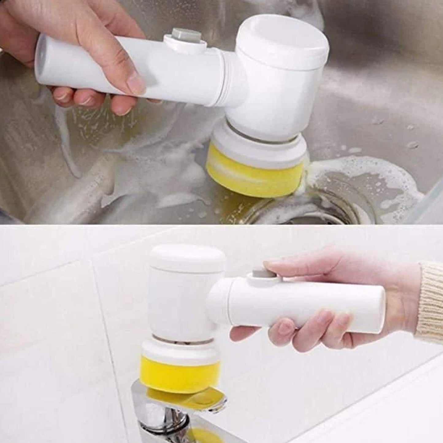 5in1 Home Kitchen Electric Cleaning Brush Electric Spin Scrubber - Happy Price - Image 6