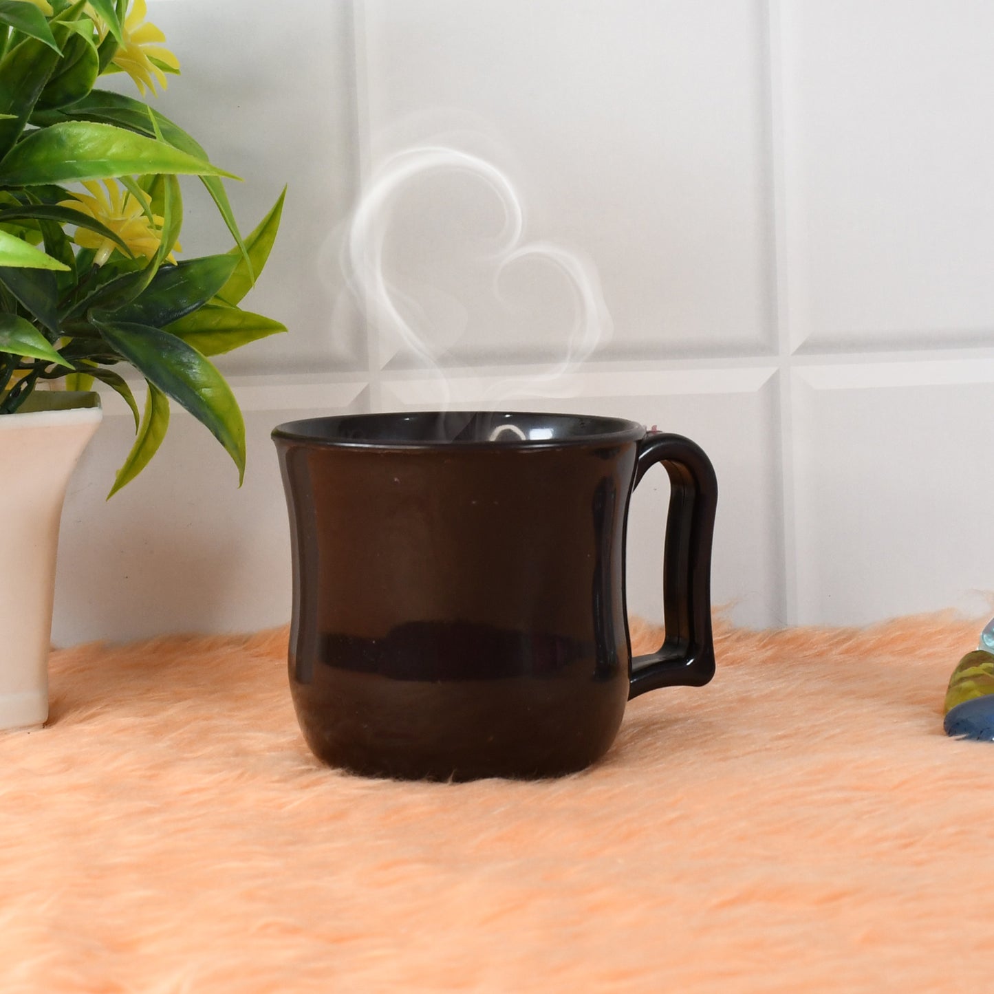 Premium Plastic Coffee  Tea Cups  Mug With Handle (1 Pc  With Color Box  Black) - Happy Price - Image 6