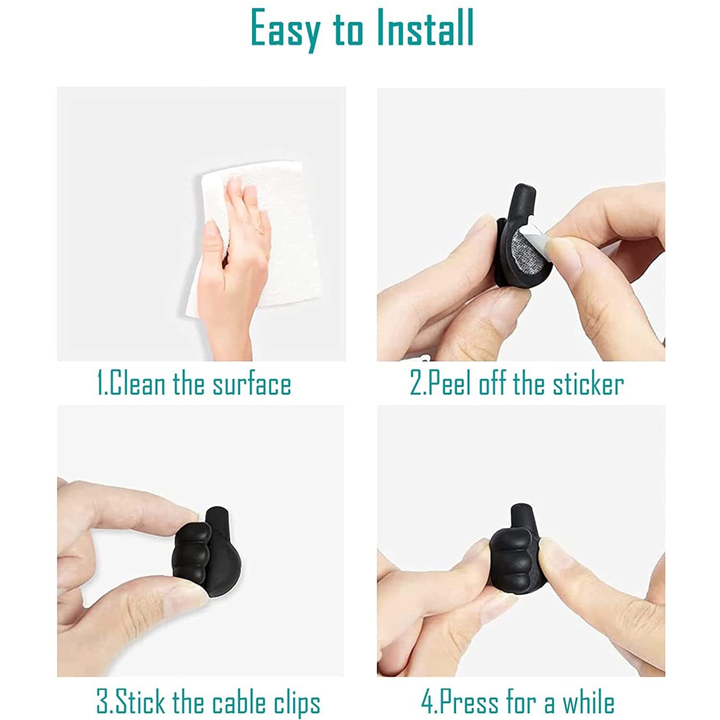 Multifunctional Multi Functional Hand Shape Wall Clip Hanger Keys Cable Holder - Happy Price - Image 7