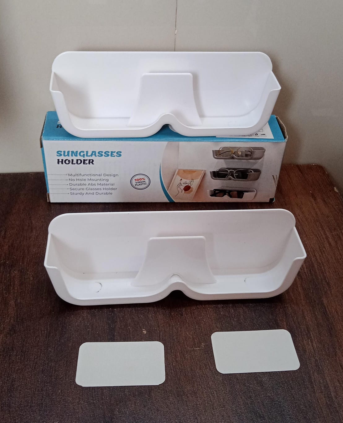 Wall Mount Sunglass Organizer Simple Space Saving Glasses Storage Box Eyewear Stand Holder For Showcase Bedroom Apartment With 2 Pc Double Sided Adhesive Sticker (2 Pcs Set) - Happy Price - Image 7